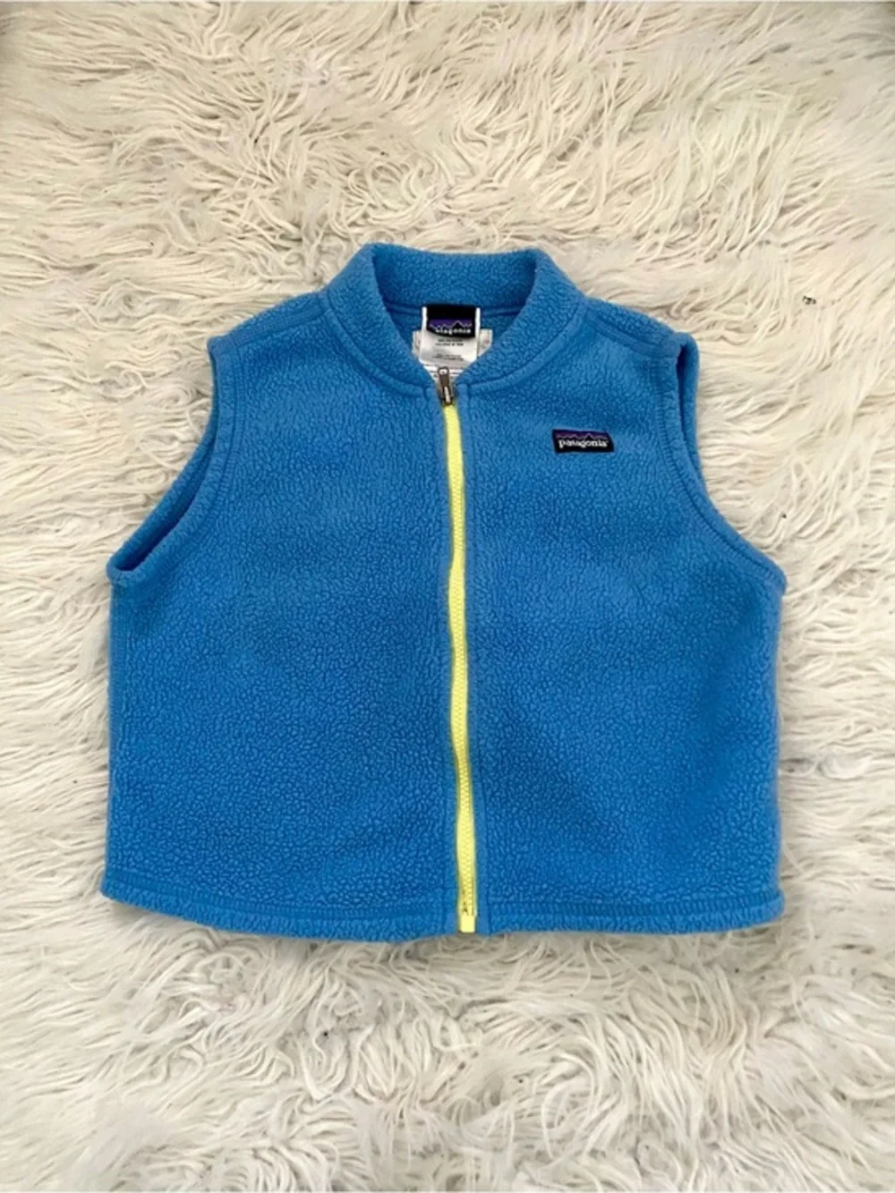 Patagonia Baby Synchilla® Fleece Vest Blue Size 24 Months Zip Up Unisex